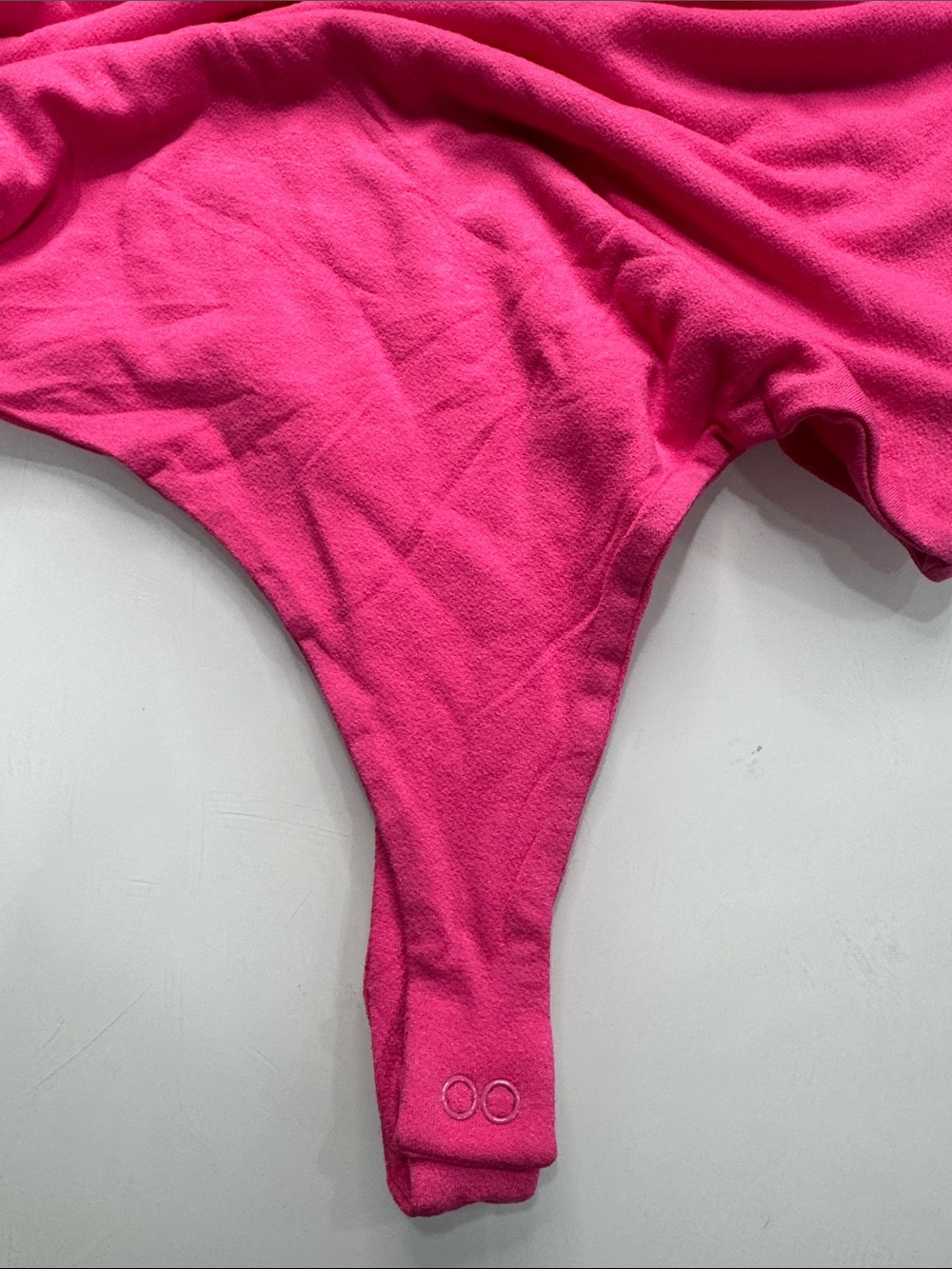 Naked wardrobe hot pink mock turtleneck long sleeve bodysuit - Picture 4 of 5